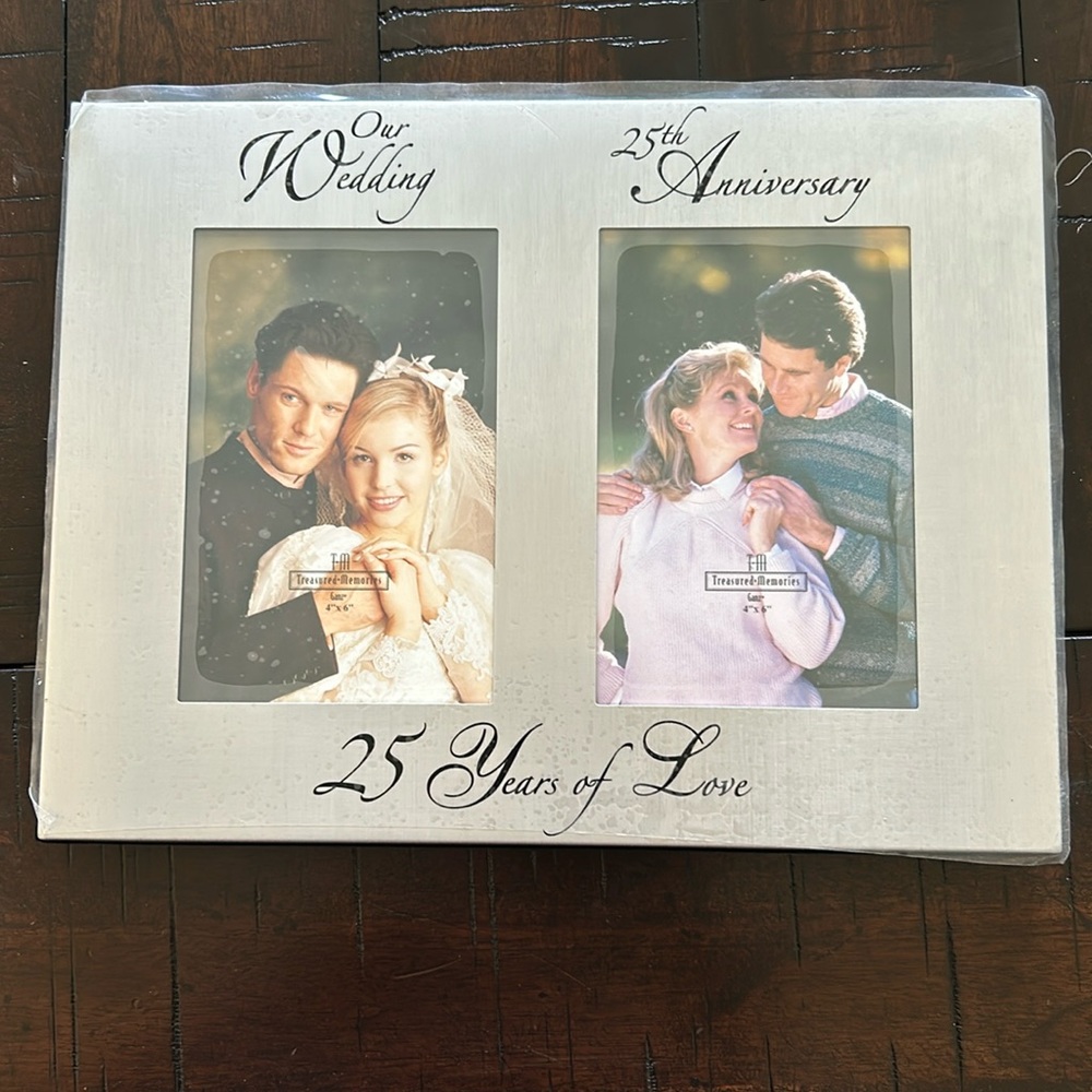 Double frame for 25th silver anniversary